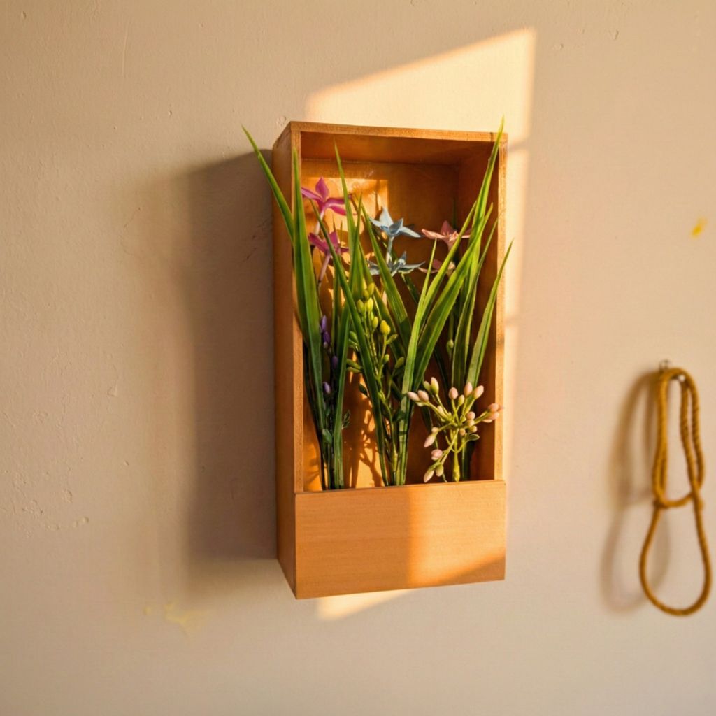 Handmade Woodcanvas Wall Planter Box (WPB103)