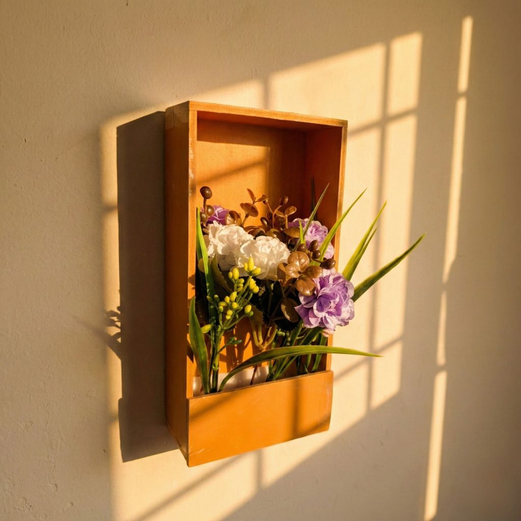 Handmade Woodcanvas Wall Planter Box (WPB101)