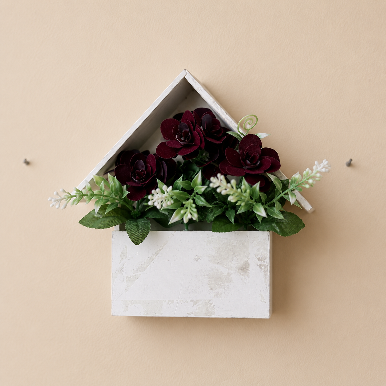Triangle Roof Wall Planter (TRWP101) - Woodcanvasbd
